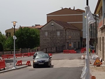 Iluminación rotonda rúa san bieito y carretera chaín en Gondomar